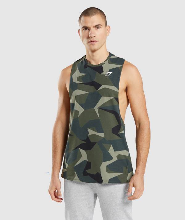 Panske Tielko Gymshark Critical Drop Arm Zelene | GX5319862